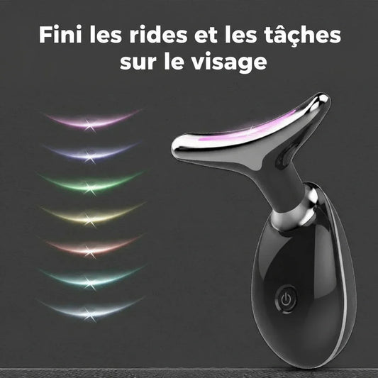 Appareil Lifting Visage et Cou LED 7 Couleurs – Soin Anti-Rides et Raffermissant EMS Photon