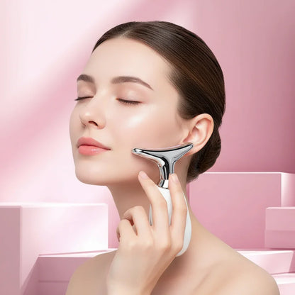 Appareil Lifting Visage et Cou LED 7 Couleurs – Soin Anti-Rides et Raffermissant EMS Photon