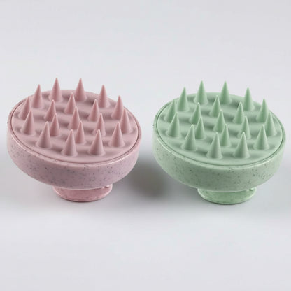 Brosse Massante en Silicone – Soin du Cuir Chevelu et du Corps
